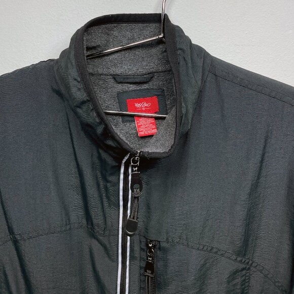 Men's Mossimo Fleece-lined Zip Jacket - Black & Green - Size Small - Picture 2 of 3